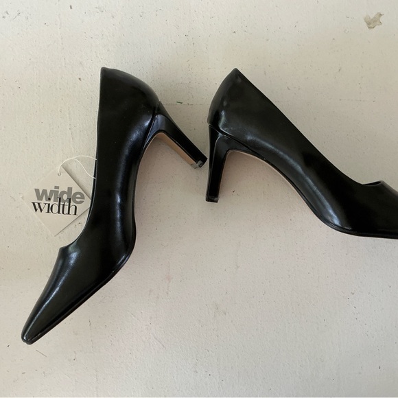 VINTAGE NEW BLACK HEELS 7 W - Picture 10 of 12
